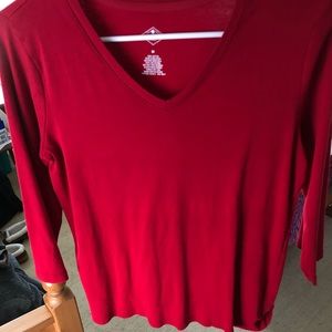 Red long sleeve shirt